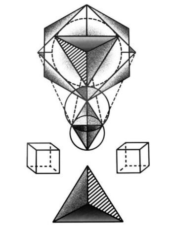 Tattoo-Forest: Tatouage Temporaire GeoméTrique Sacré Cube