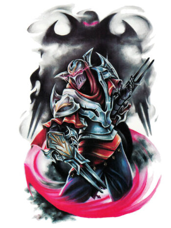 Tattoo-Forest: Tatouage Temporaire Guerrier Fantastique Demon