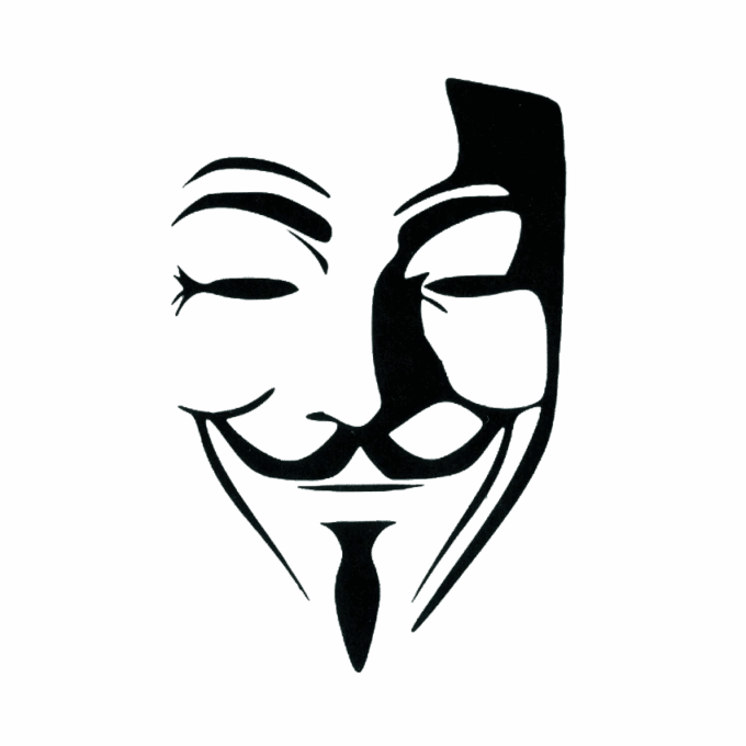 Tattoo-Forest: Tatouage Temporaire Guyfawkes Anonymous Masque