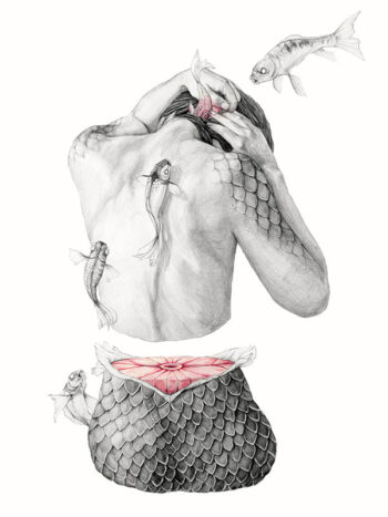 Tattoo-Forest: Tatouage Temporaire Koï Hybride Fantastique