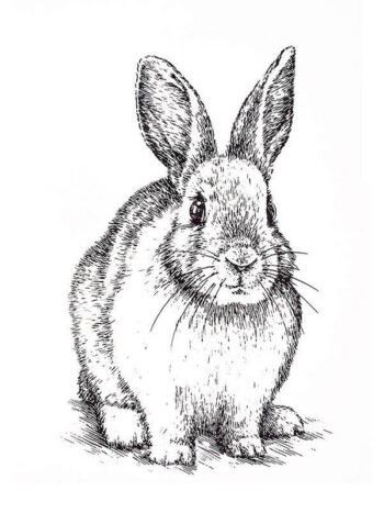 Tattoo-Forest: Tatouage Temporaire Lapin Dessin Encre