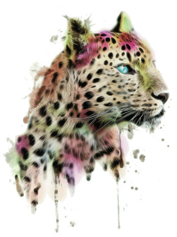 Tattoo-Forest: Tatouage Temporaire Leopard Animaux Aquarelle