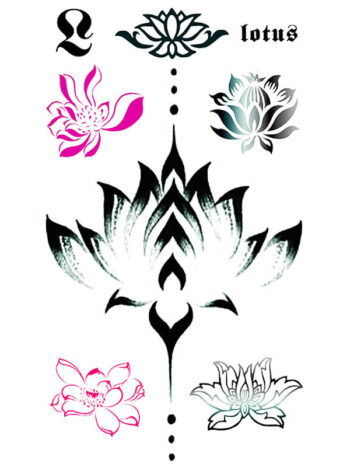 Tattoo-Forest: Tatouage Temporaire Lotus Fleur Spirituel