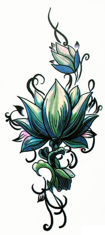 Tattoo-Forest: Tatouage Temporaire Lotus Fleur Tribal