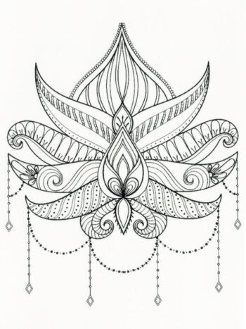 Tattoo-Forest: Tatouage Temporaire Lotus Mandala Ethnique
