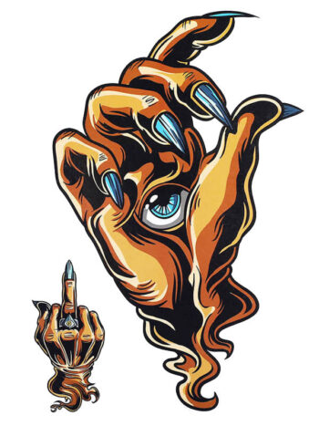 Tattoo-Forest: Tatouage Temporaire Main Oeil Symbole