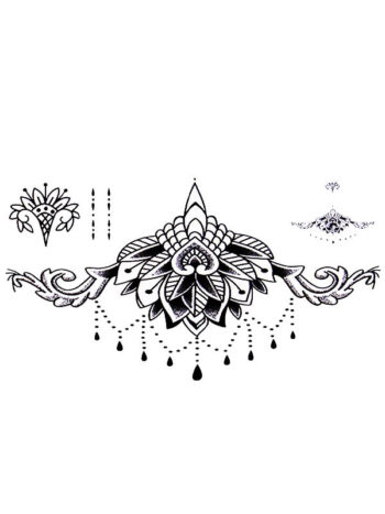 Tattoo-Forest: Tatouage Temporaire Mandala Fleur Ethnique