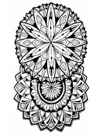 Tattoo-Forest: Tatouage Temporaire Mandala Floral Ethnique