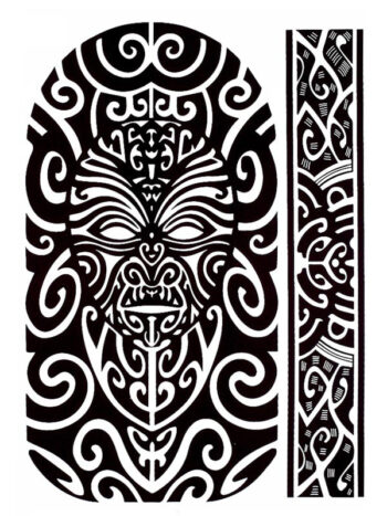 Tattoo-Forest: Tatouage Temporaire Maori Polynesien Visage