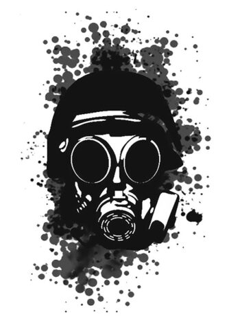 Tattoo-Forest: Tatouage Temporaire Masque Gaz Soldat