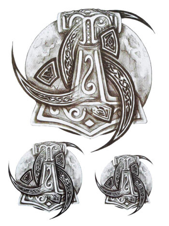 Tattoo-Forest: Tatouage Temporaire Mjolnir Viking Nordique
