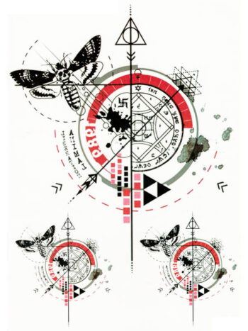 Tattoo-Forest: Tatouage Temporaire Occult Symboles Mystique