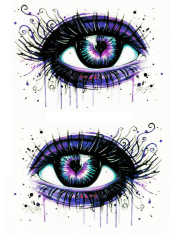 Tattoo-Forest: Tatouage Temporaire Oeil Artistique Couleur