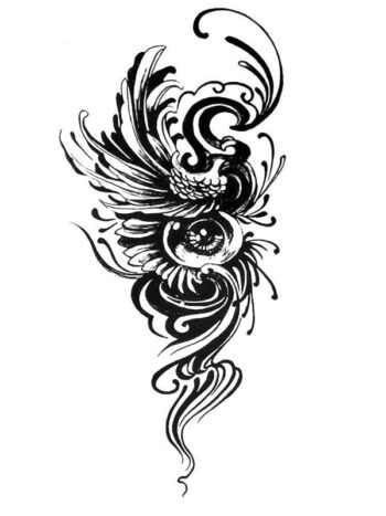 Tattoo-Forest: Tatouage Temporaire Oeil Phoenix Tribal