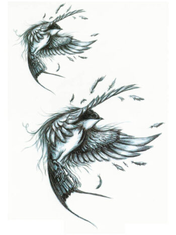 Tattoo-Forest: Tatouage Temporaire Oiseau Vol Liberte