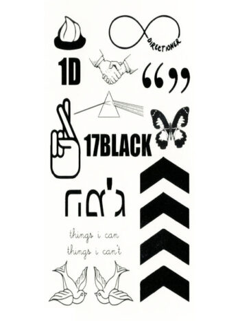 Tattoo-Forest: Tatouage Temporaire One Direction Symboles Musique