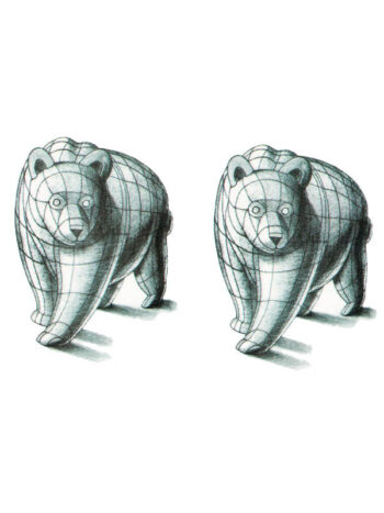 Tattoo-Forest: Tatouage Temporaire Ours Geometrie Animaux