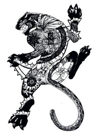 Tattoo-Forest: Tatouage Temporaire Panthere Tribal Mandala