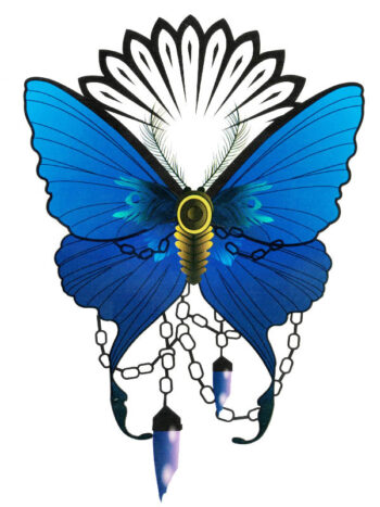 Tattoo-Forest: Tatouage Temporaire Papillon Bleu Bijou