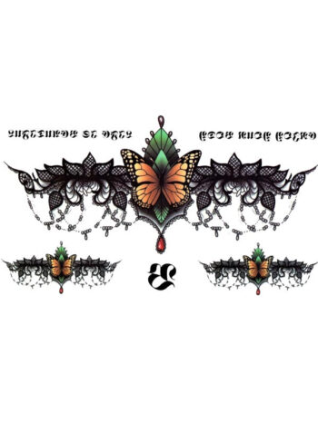 Tattoo-Forest: Tatouage Temporaire Papillon Mandala Feminin