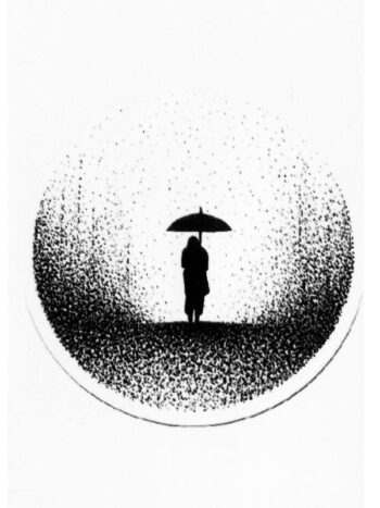 Tattoo-Forest: Tatouage Temporaire Parapluie Silhouette Pluie