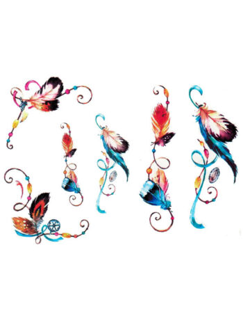 Tattoo-Forest: Tatouage Temporaire Plume Attrape Reve