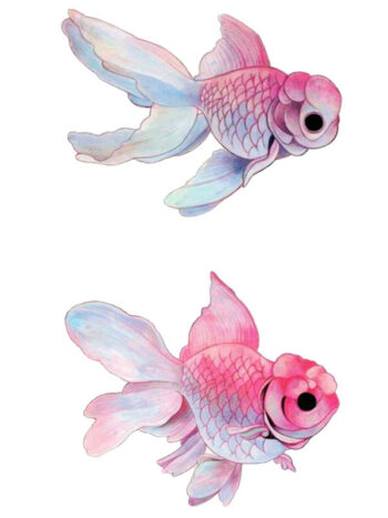 Tattoo-Forest: Tatouage Temporaire Poisson Japonais Coloré