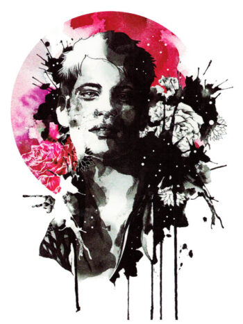 Tattoo-Forest: Tatouage Temporaire Portrait Aquarelle Fleurs