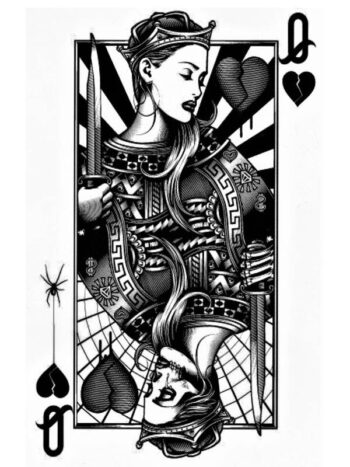 Tattoo-Forest: Tatouage Temporaire Reine Coeur Macabre