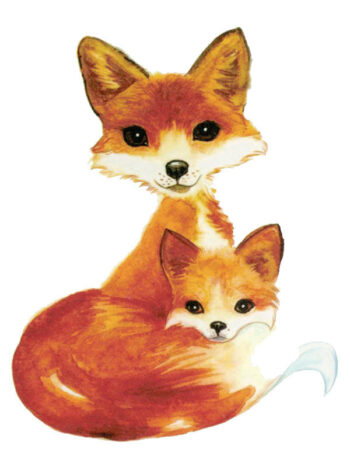 Tattoo-Forest: Tatouage Temporaire Renard Family Cute