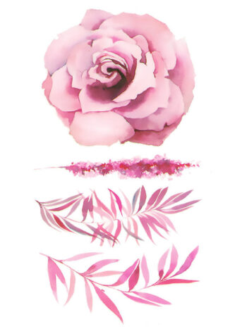 Tattoo-Forest: Tatouage Temporaire Rose Fleur Nature