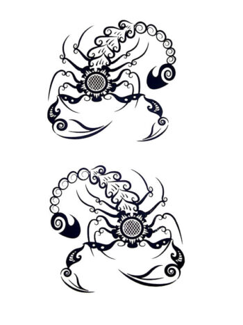 Tattoo-Forest: Tatouage Temporaire Scorpion Tribal Noir