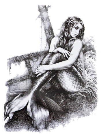 Tattoo-Forest: Tatouage Temporaire Sirene Fantastique Femme