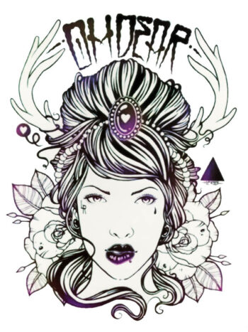 Tattoo-Forest: Tatouage Temporaire Tete De Femme Style Gothique