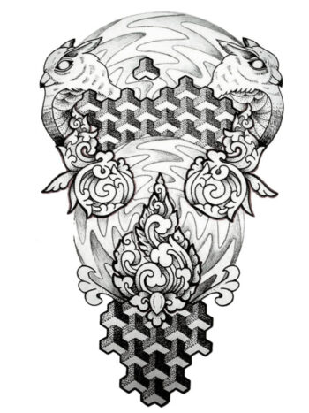 Tattoo-Forest: Tatouage Temporaire Thai Geometrique Phoenix