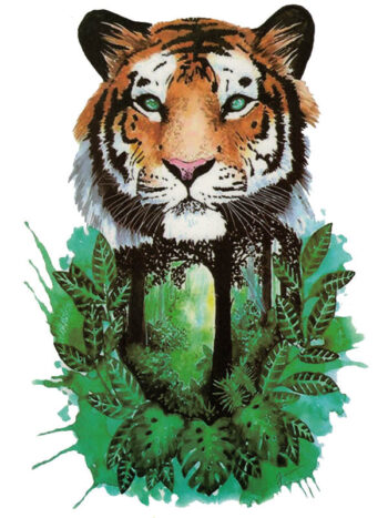 Tattoo-Forest: Tatouage Temporaire Tigre Jungle Animaux