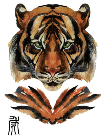 Tattoo-Forest: Tatouage Temporaire Tigre Jungle Puissance