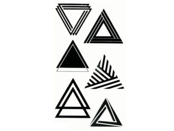 Tattoo-Forest: Tatouage Temporaire Triangle Geometrique Minimaliste