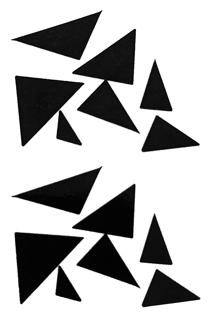 Tattoo-Forest: Tatouage Temporaire Triangle Geometrique Noir