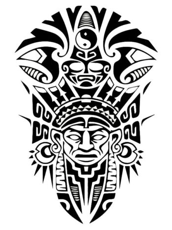Tattoo-Forest: Tatouage Temporaire Tribal Azteque Guerrier