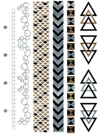 Tattoo-Forest: Tatouage Temporaire Tribal Bracelet Geometrique