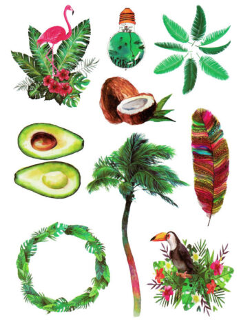 Tattoo-Forest: Tatouage Temporaire Tropical Jungle Exotique