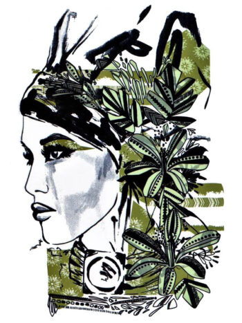 Tattoo-Forest: Tatouage Temporaire Visage Femme Feuillage