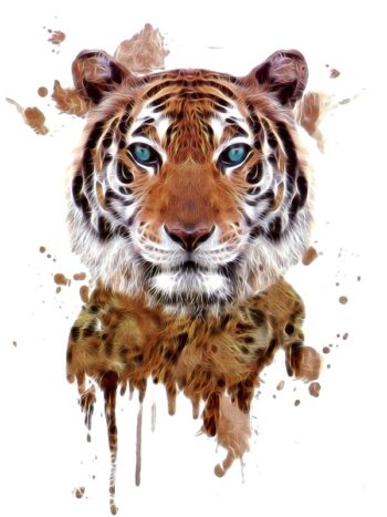 Tattoo-Forest: Tattouage Temporaire Tigre Artistique Sauvage