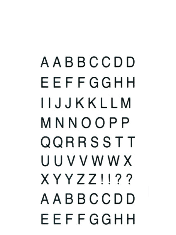 Tatouage Temporaire Alphabet