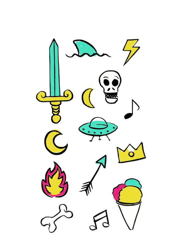 Tatouage Temporaire Boules de Glace