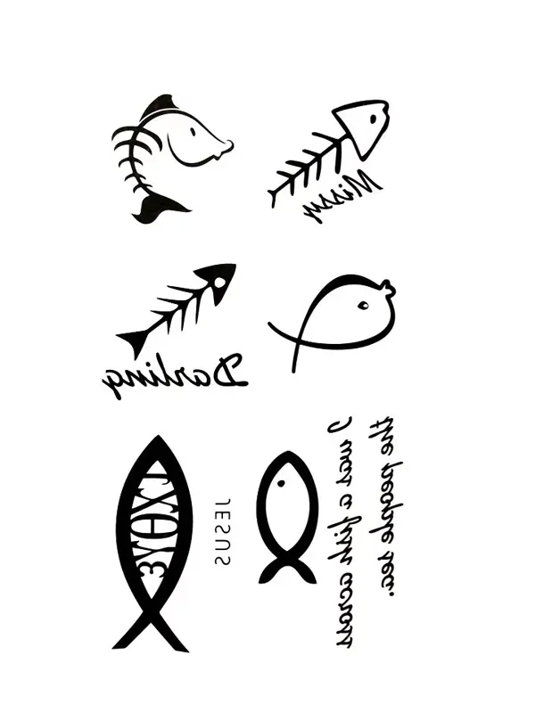 Tatouage Temporaire Arête de Poisson